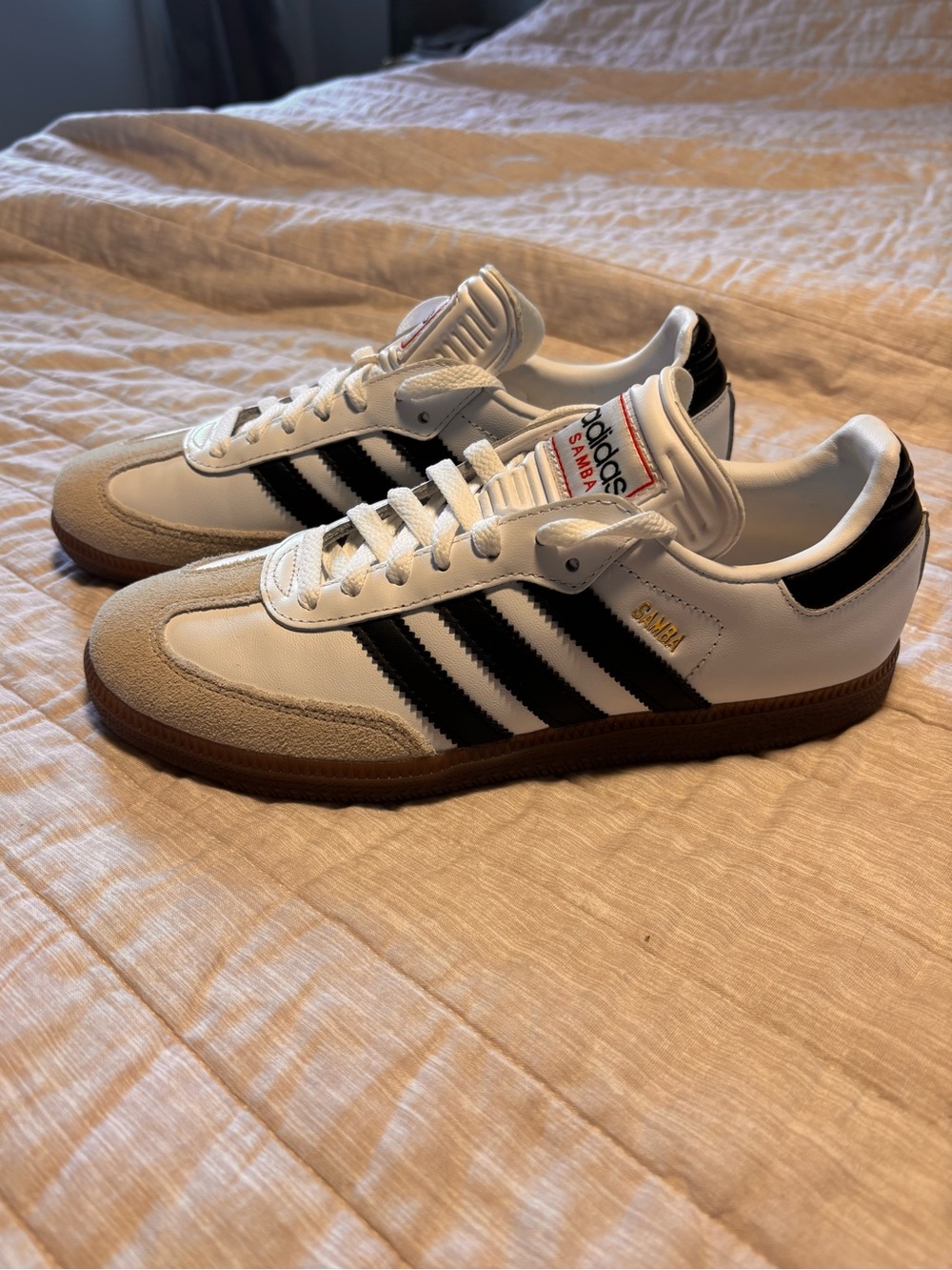 adidas Samba Leather Sneakers - White/Black/Gum